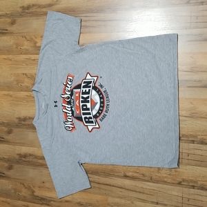 UA Babe Ruth League 2010 Cal Ripken Series Baseball Gray Short-Sleeved Tee Shirt